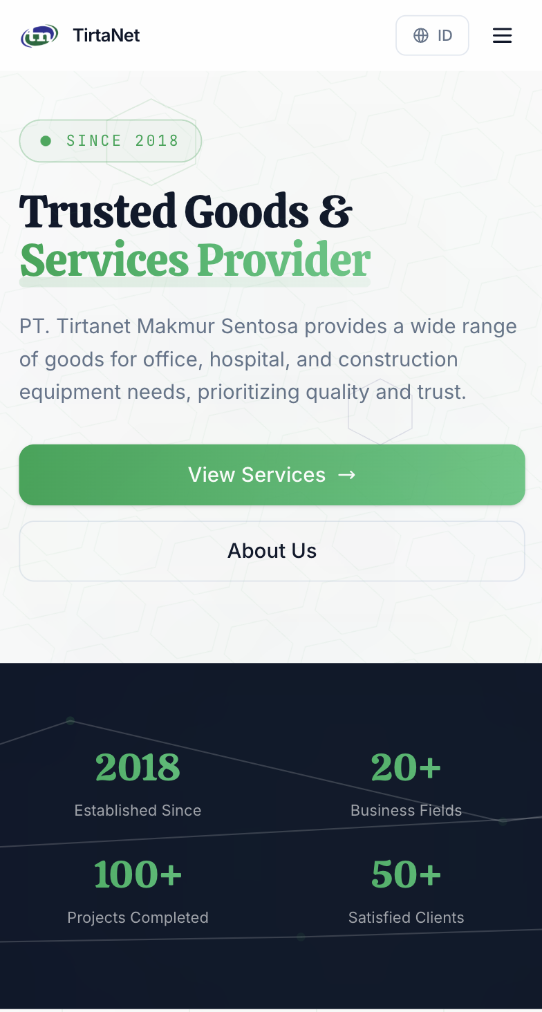 Tirtanet Company Profile — frame 1